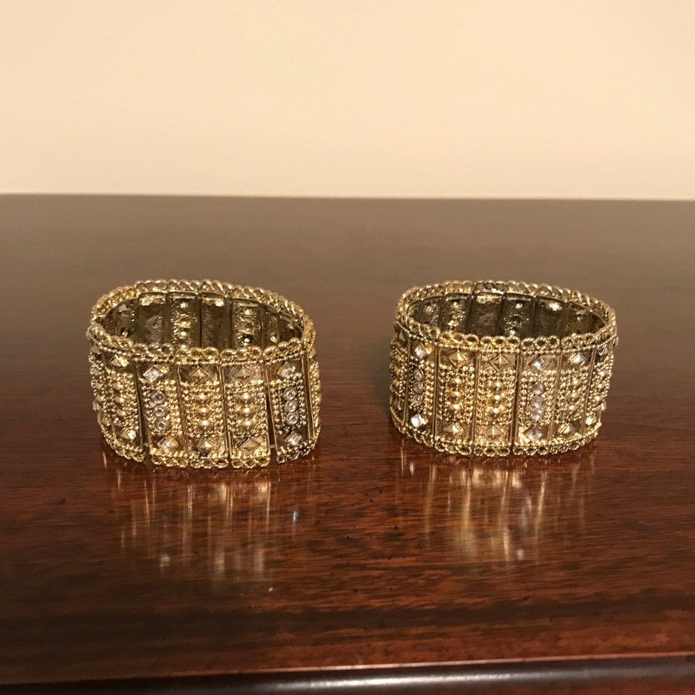 Old gold cuff bracelets